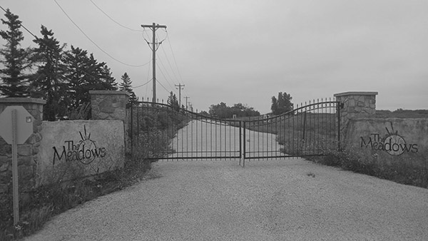 Meadows propert gates locked.
