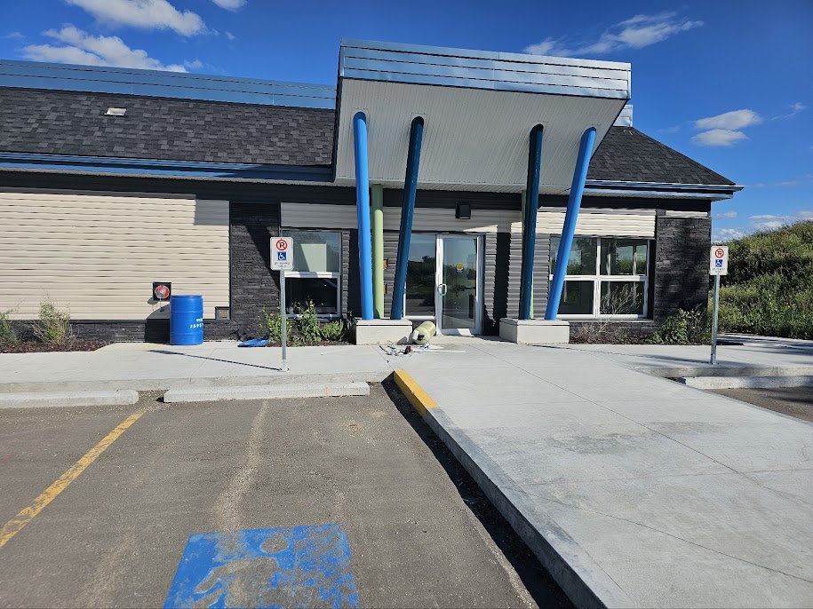 Exterior of the empty daycare at the former Meadows Golf Course in East St. Paul.